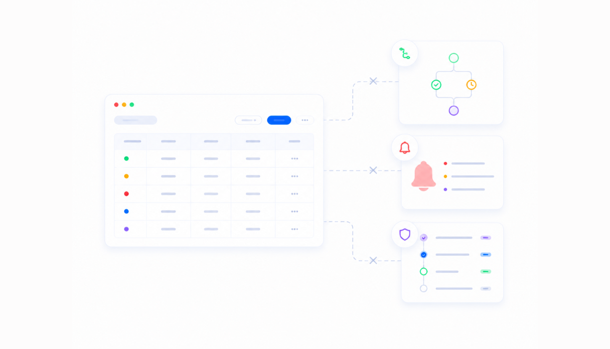 No workflow logic built in