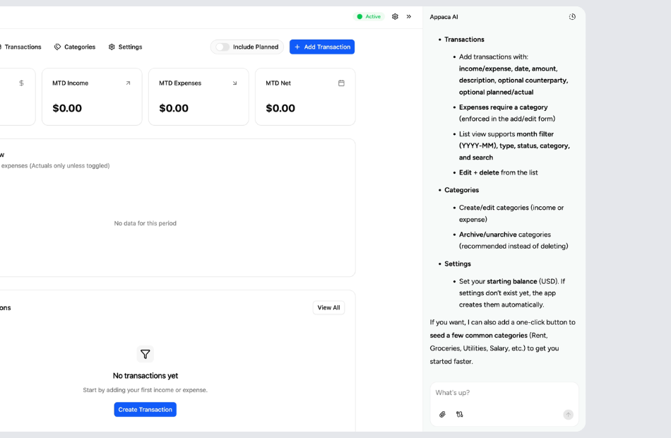 Create end-to-end ready-to-use apps with Appaca AI