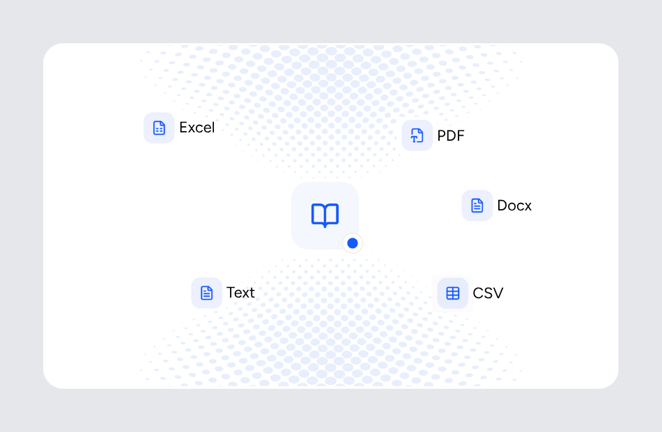 Upload documents for your AI knowledge