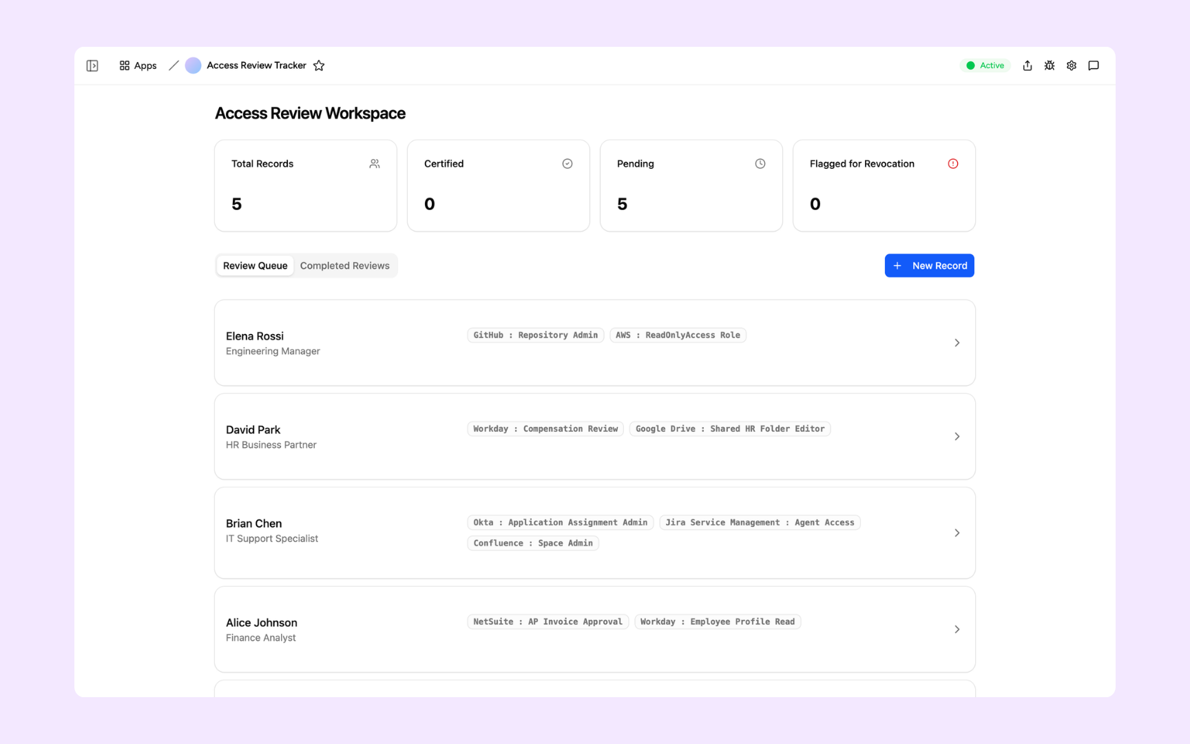 Access Review Tool