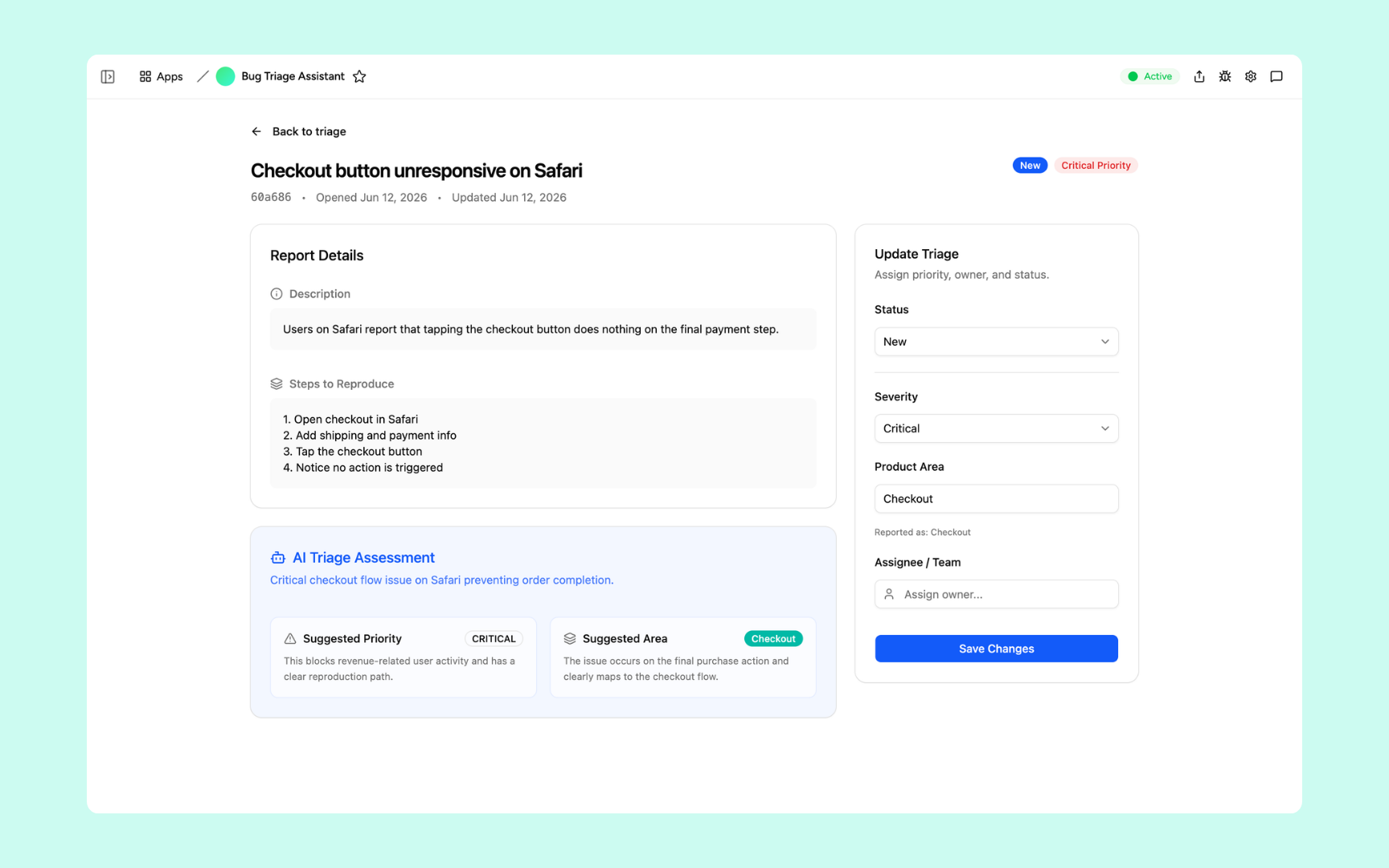 AI triage assessment