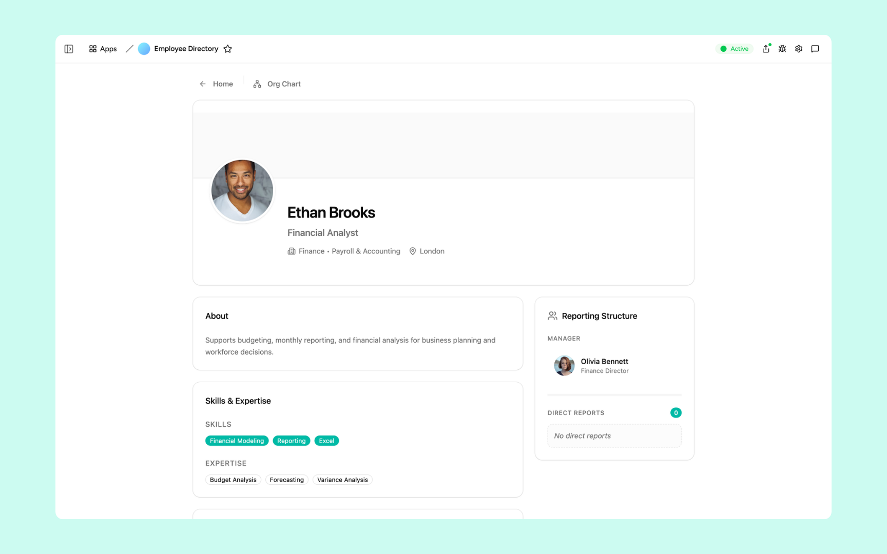 Employee profile