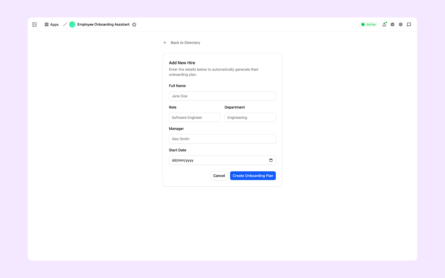Add new hire