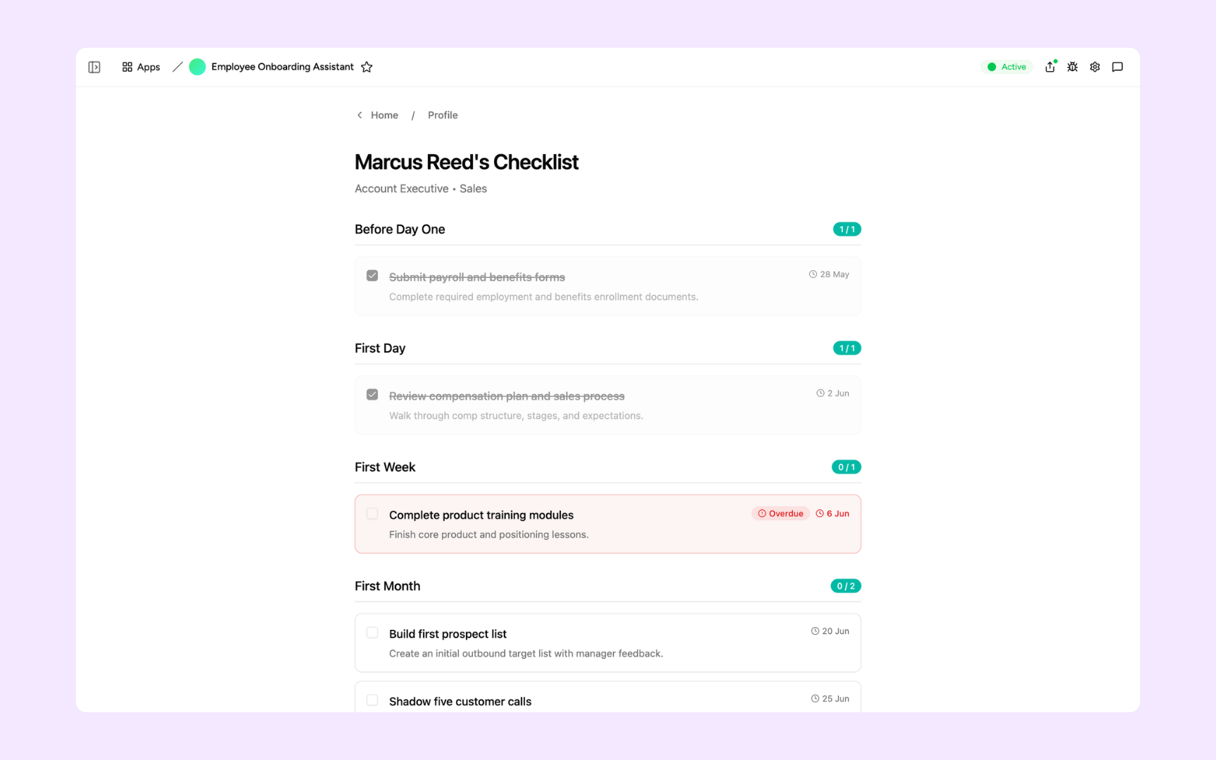 New hire checklist