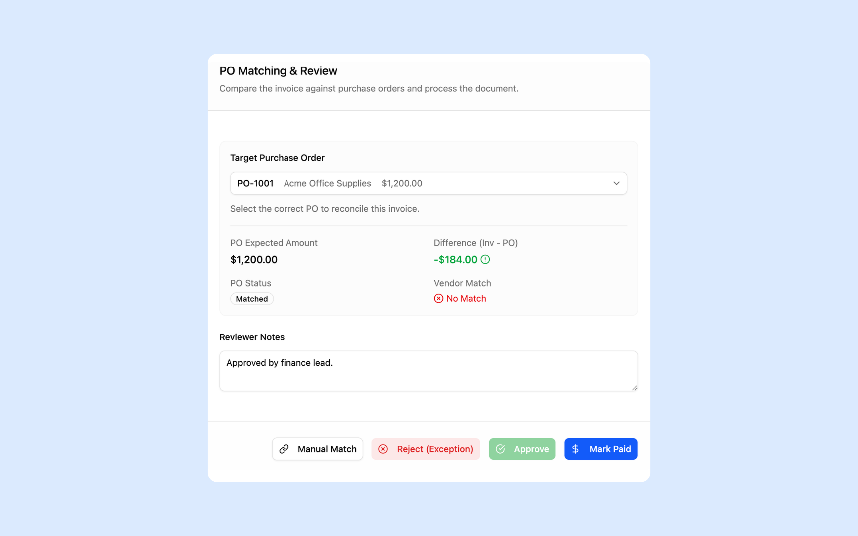 Edit invoice details