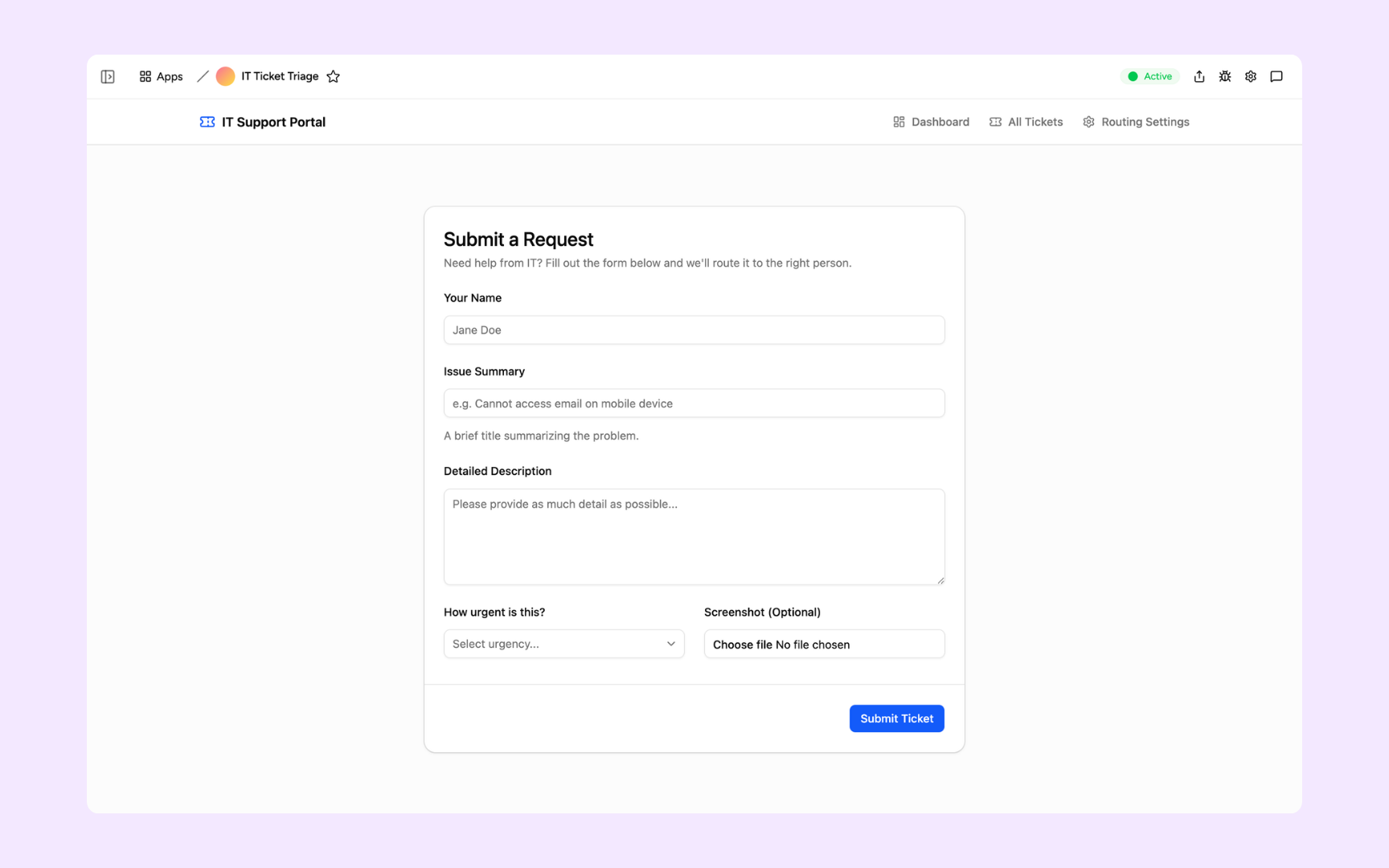 Ticket Triage Router