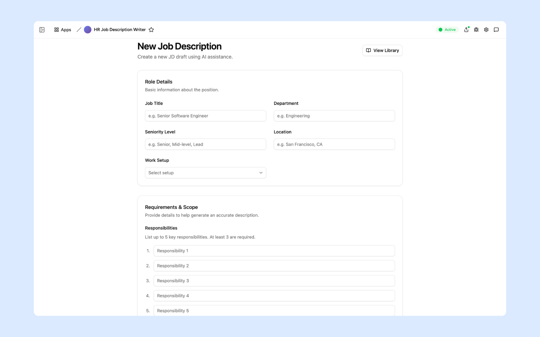 Job Description Writer