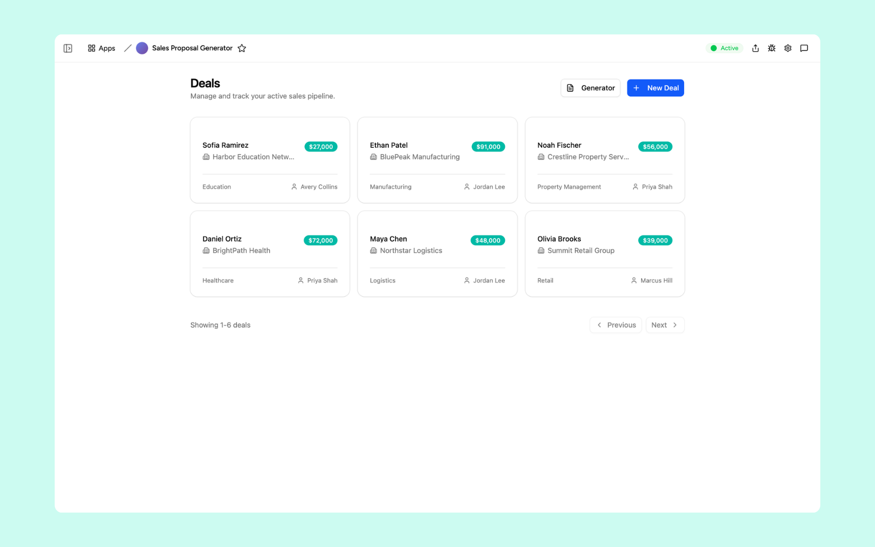 Sales Proposal Generator